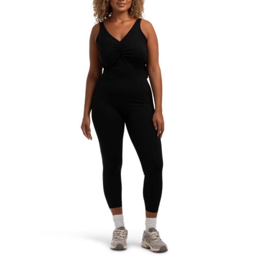 SPANX SpanxShape Booty Boost Deep Dive Jumpsuit Very Black 1X